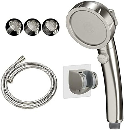 KAIYING Drill-Free Hochdruck-Handbrause mit ON/OFF-Pausenschalter 3 Sprühmodi Wassersparender Duschk