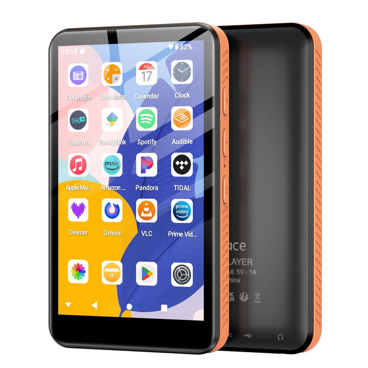 MP3 Player mit Bluetooth und WiFi, Android 13 MP3 MP4 Player mit 4“ Touchscreen und Lautsprecher, 4G