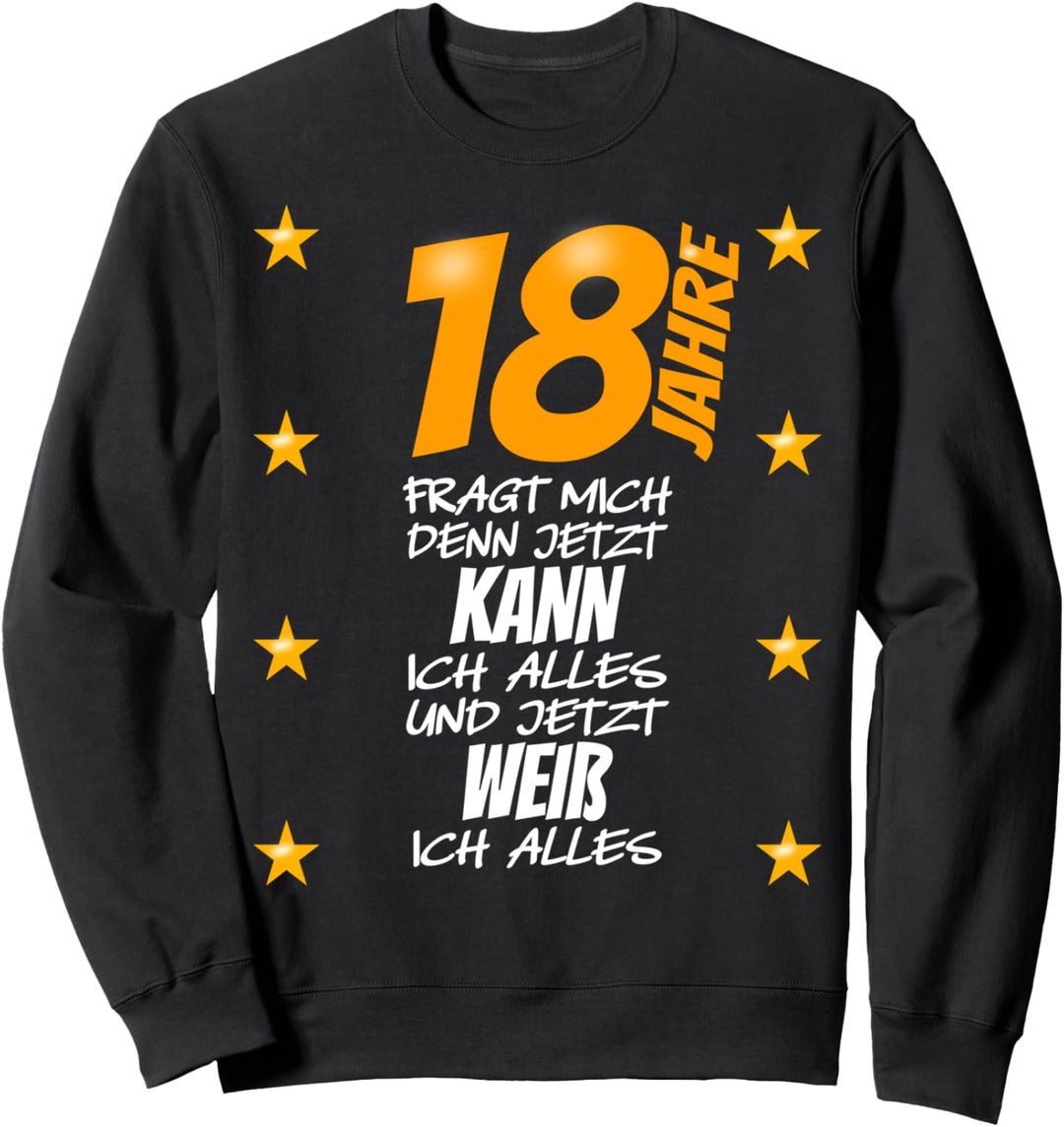 Endlich 18, Geburtstag Volljährig Party Geburtstagsfeier Sweatshirt