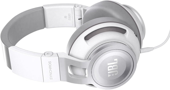 JBL Synchros S500 Over-Ear Kopfhörer mit Apple/Universal Fernbedienung und Mikrofon - Weiss, Weiss