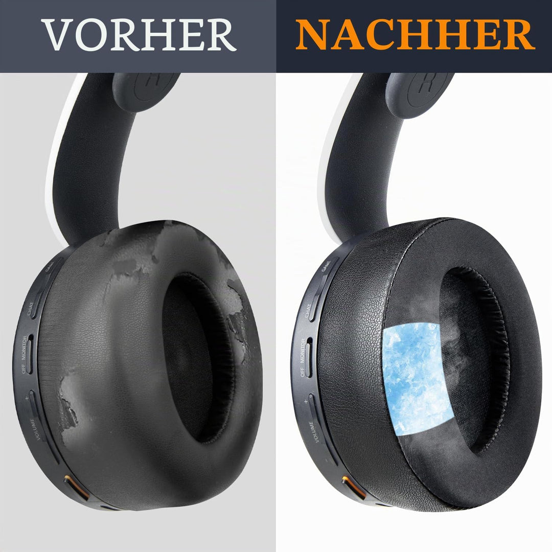 SOULWIT Kühlgel Ersatz Polster Ohrpolster für Sony PS 5 Puls PS5 3D Wireless Headset, Ersatzpolster