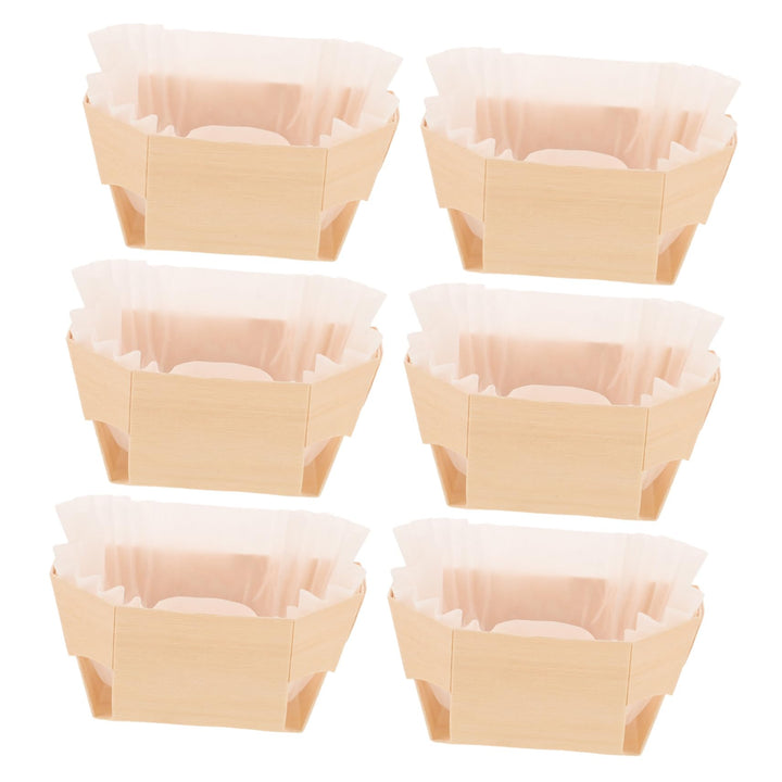 Cabilock Brotkasten-set Aus Holz Pc-backformen Antihaftbeschichtet Toast Für Kuchen Muffins Leicht Z