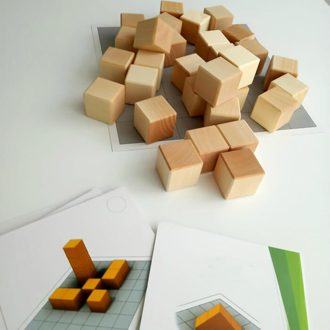 FUNSUEI 1500 Stück Holzwürfel 1 x 1 x 1 cm, Holz Würfel Klein Blanko, Kleine Holz Würfel Holzblock Q