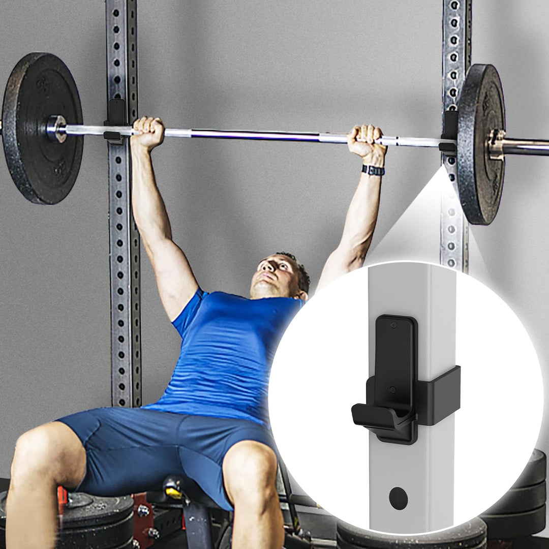 Kipika J-Haken für Power Rack – Unterseite verstärkte Stahlhaken mit Gummiauflage – 2 Stück C: für 3