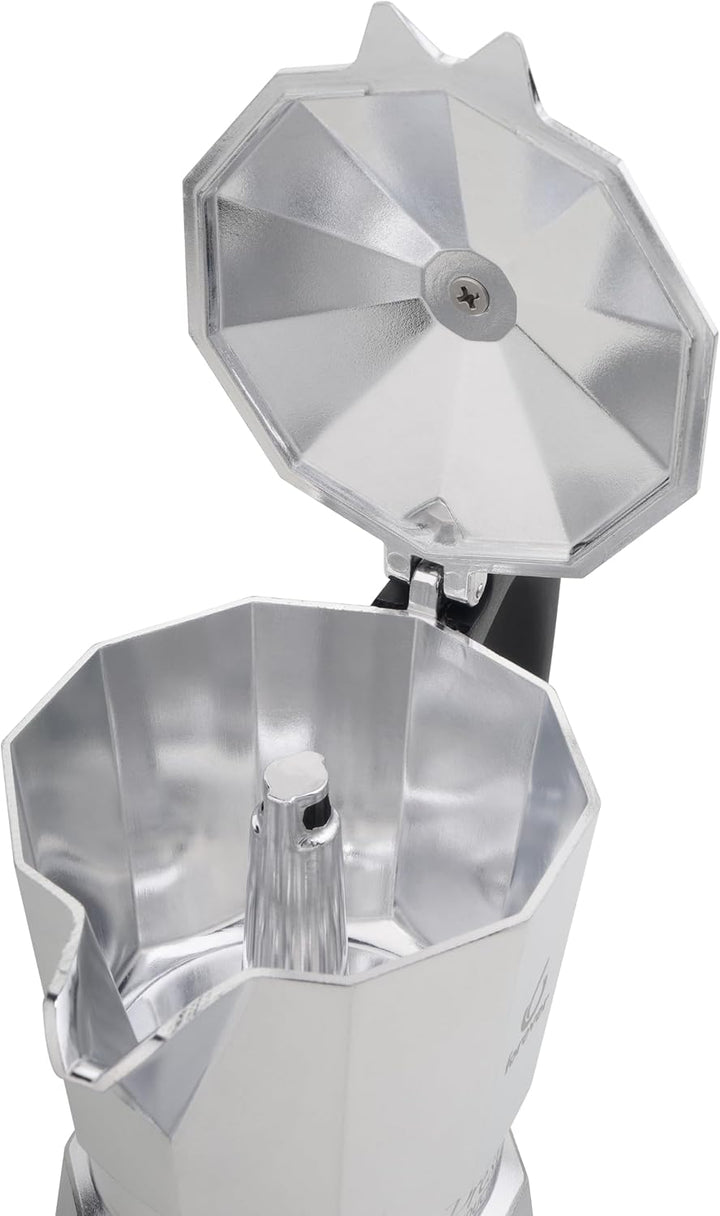 KAUFGUT FRV290610 Espressokocher Moka, Tz.6 Prestige Induktion, Mehrfarbig