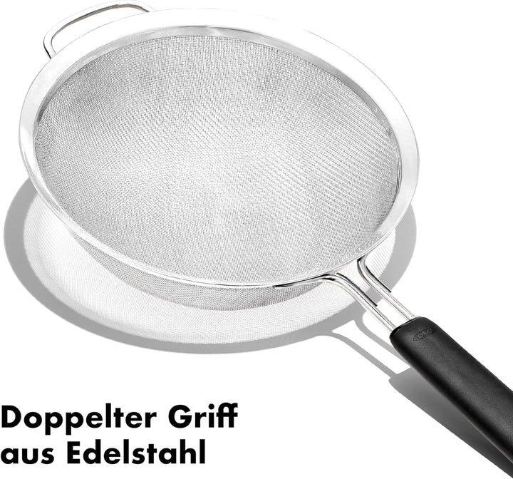 OXO 38991 Stangensieb, Edelstahl, schwarz, 8 Inch Strainer, 8 Inch Strainer