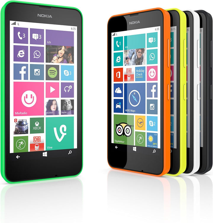 Nokia Lumia 635 Smartphone Mikro SIM (11,9 cm (4,6 Zoll) Touchscreen, 5 Megapixel Kamera, Win 8.1) g