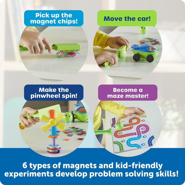 Learning Resources STEM Explores Magnetwerke, magnetische Fliesen-Blöcke, STEM-Spielzeug, sensorisch