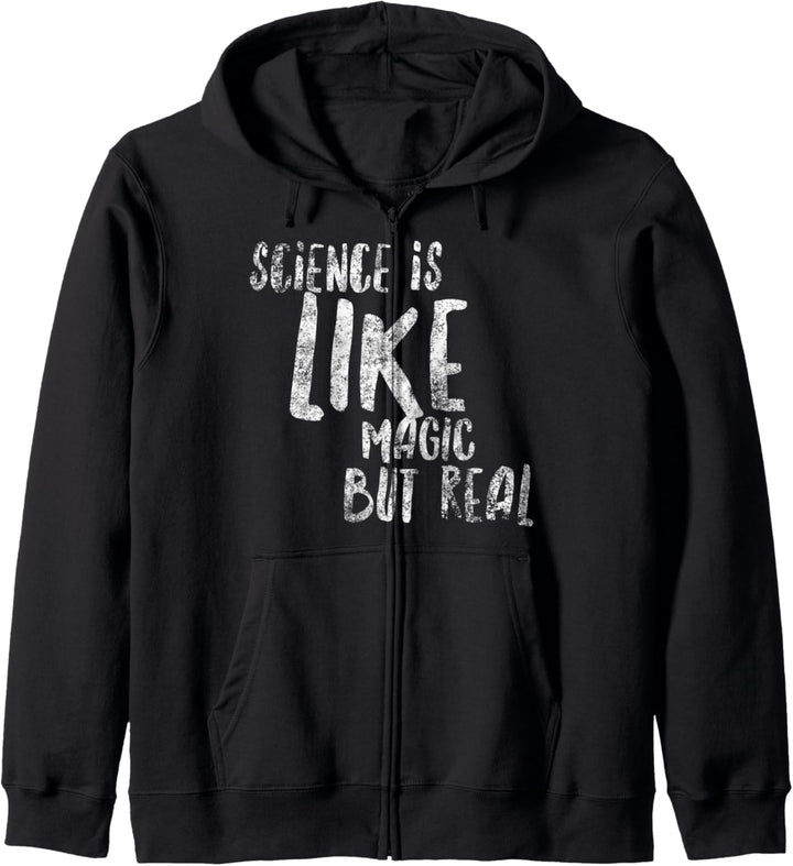 Science Is Like Magic But Real Wissenschaftler Zitat Kapuzenjacke