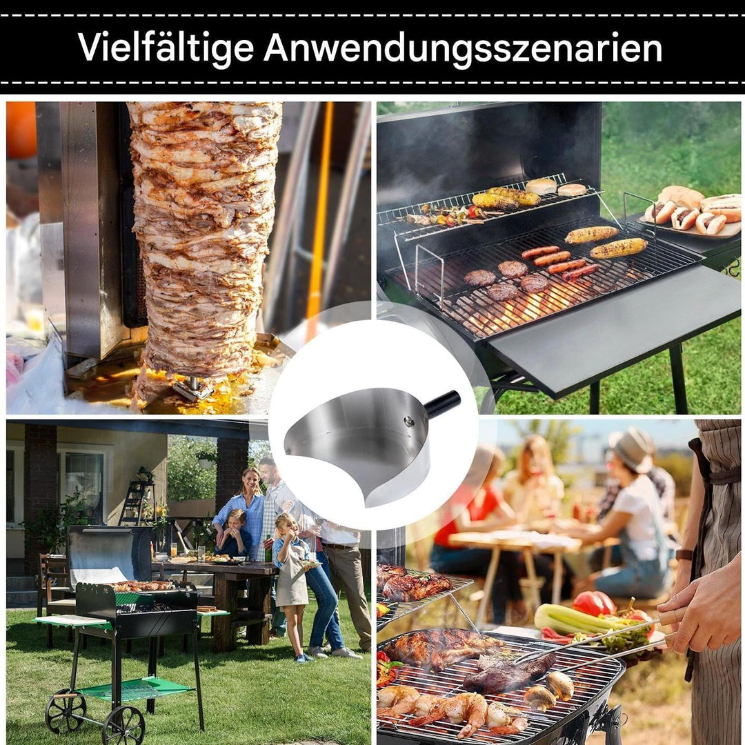Generisch Dönerschaufel - Fleisch Auffangpfanne - Edelstahl Fleischfängerschaufel Für Shawarma Grill