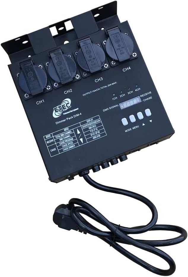 ETEC Dimmer Pack DIM-4 DMX MultiDim Schuko Stromverteiler Disco Party