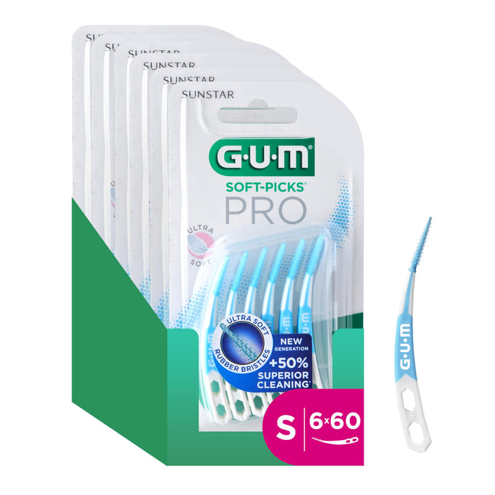 GUM SOFT-PICKS PRO Interdentalreiniger | gebogene Form für leichten Zugang zu schwer zugänglichen St