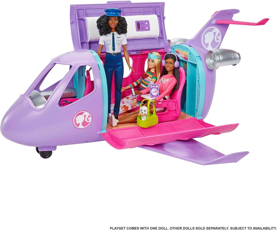 Barbie Flugzeug und Pilot Puppe, Life in The City Airplane Adventures, echte bewegliche Räder, Reise