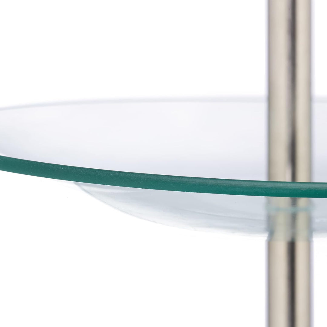 Relaxdays 2 x Etagere, 3 Etagen, rund, Cupcake, Keks, Obst, Muffin, Servierständer Hochzeit, Glas, E