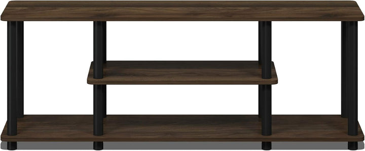 Furinno Entertainment/TV-Regal mit unterschiedlichen Ablageflächen, Columbia Walnut/Schwarz, 29.72 x