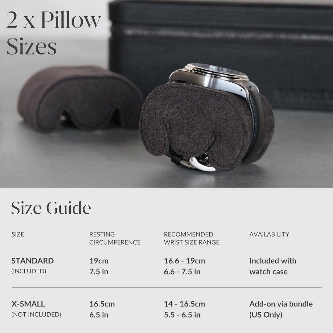 TAWBURY Leder-Uhrenetui für Reisen - Uhrenbox zum Reisen Leder | Uhrenbox Leder Schwarz | Uhrenkaste