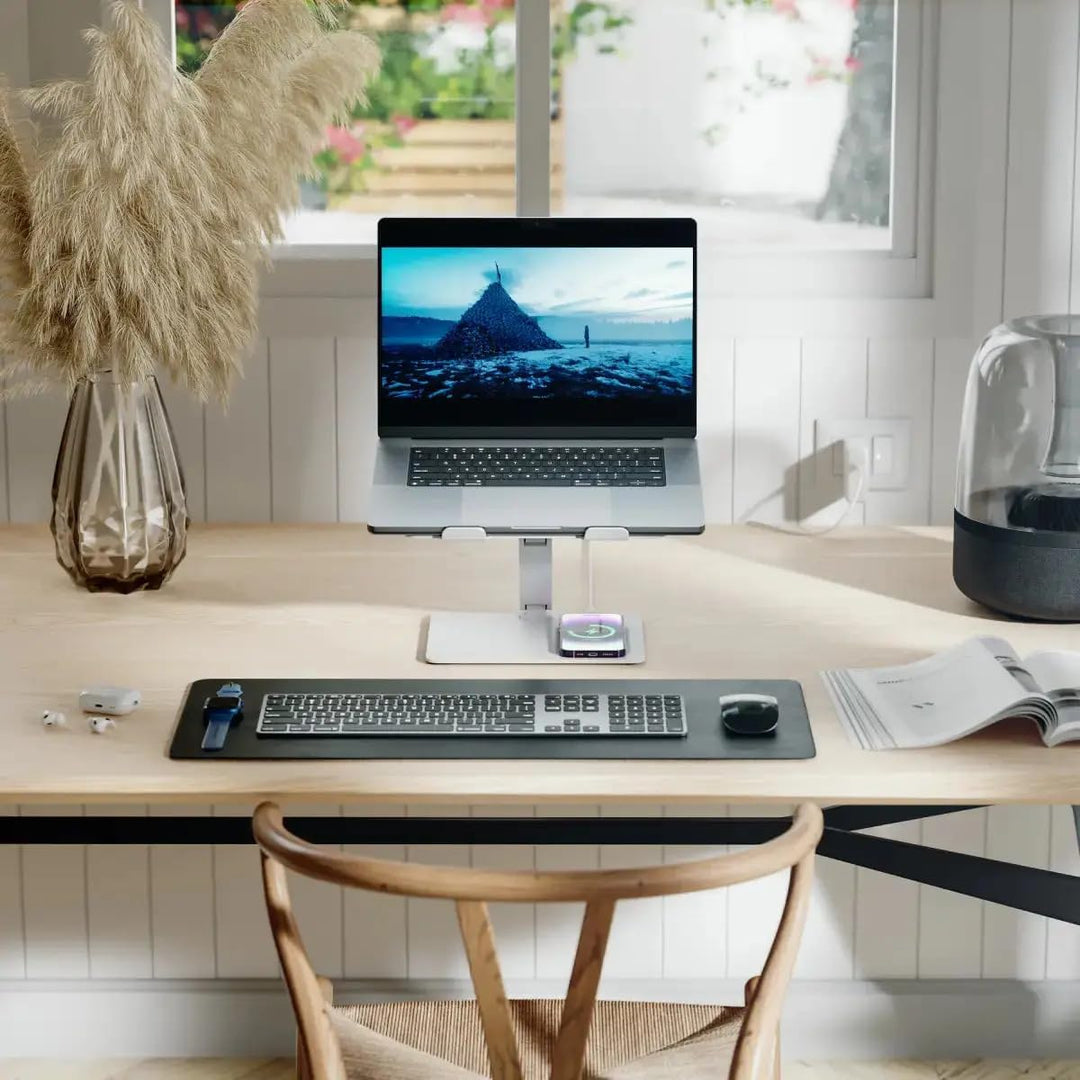 ALOGIC Elite Aluminum Laptop Stand | Wireless Charger mit bis zu 10 Watt | Silikonpad für rutschfest