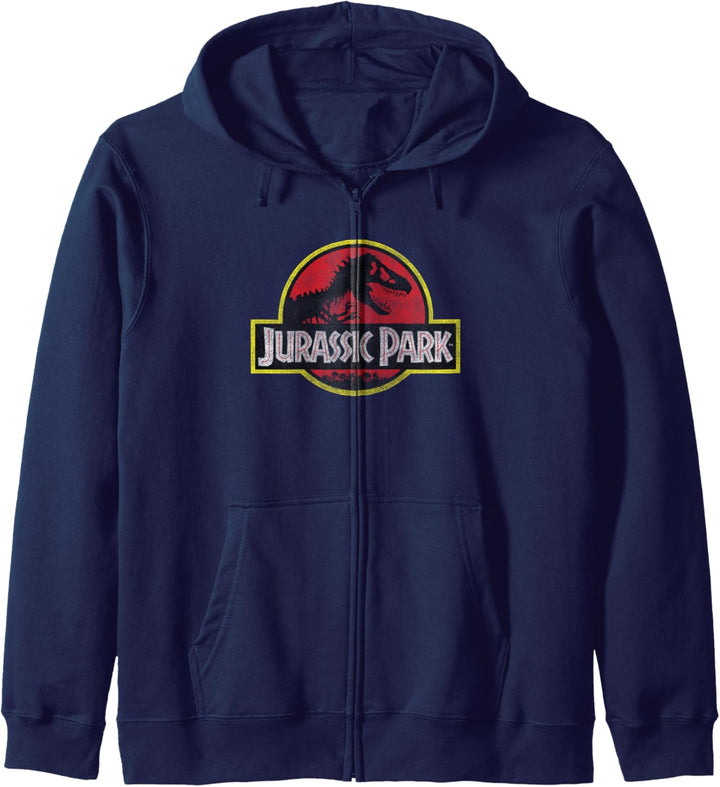 Jurassic Park Distressed Vintage Logo C1 Kapuzenjacke