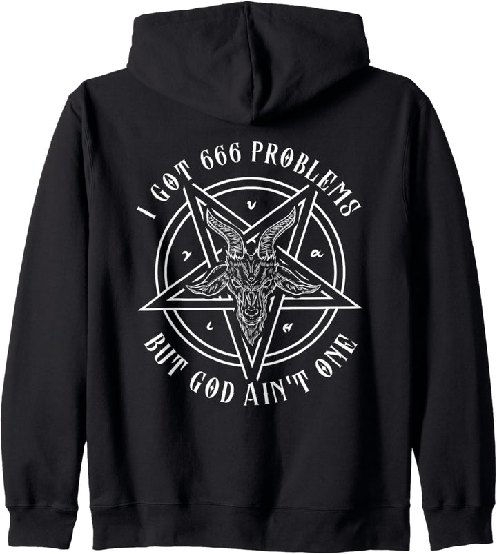 I Got 666 Problems I Satan Ziege I Pentagram I Satanist Kapuzenjacke