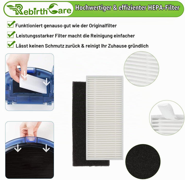 Rebirthcare Zubehör für Eufy RoboVac 11S 30 30C 35C 15C 15T 12 Saugroboter zubehör Set Staubsaugerfi