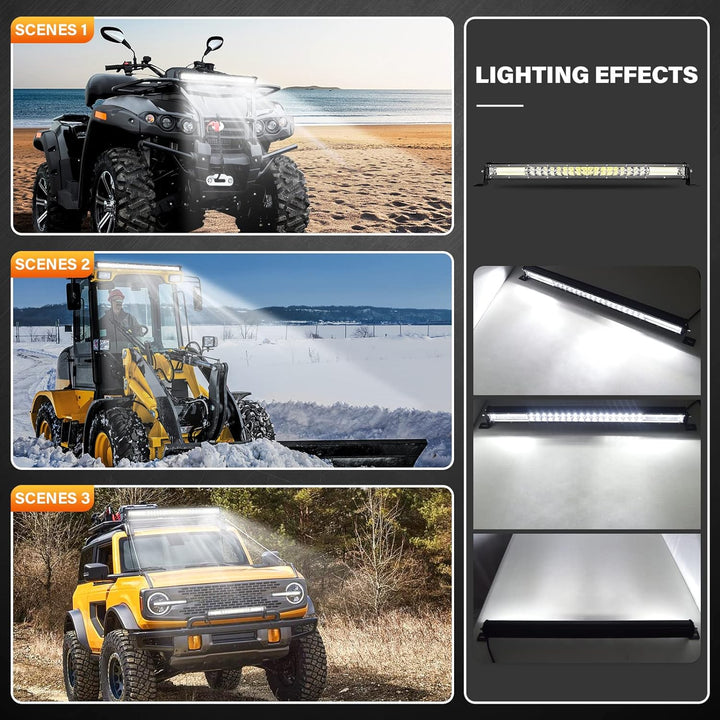 SKYWORLD 24" 61cm 216W Led Arbeitsscheinwerfer Bar Combo Offroad Led Scheinwerfer 12V mit Kabelbaum
