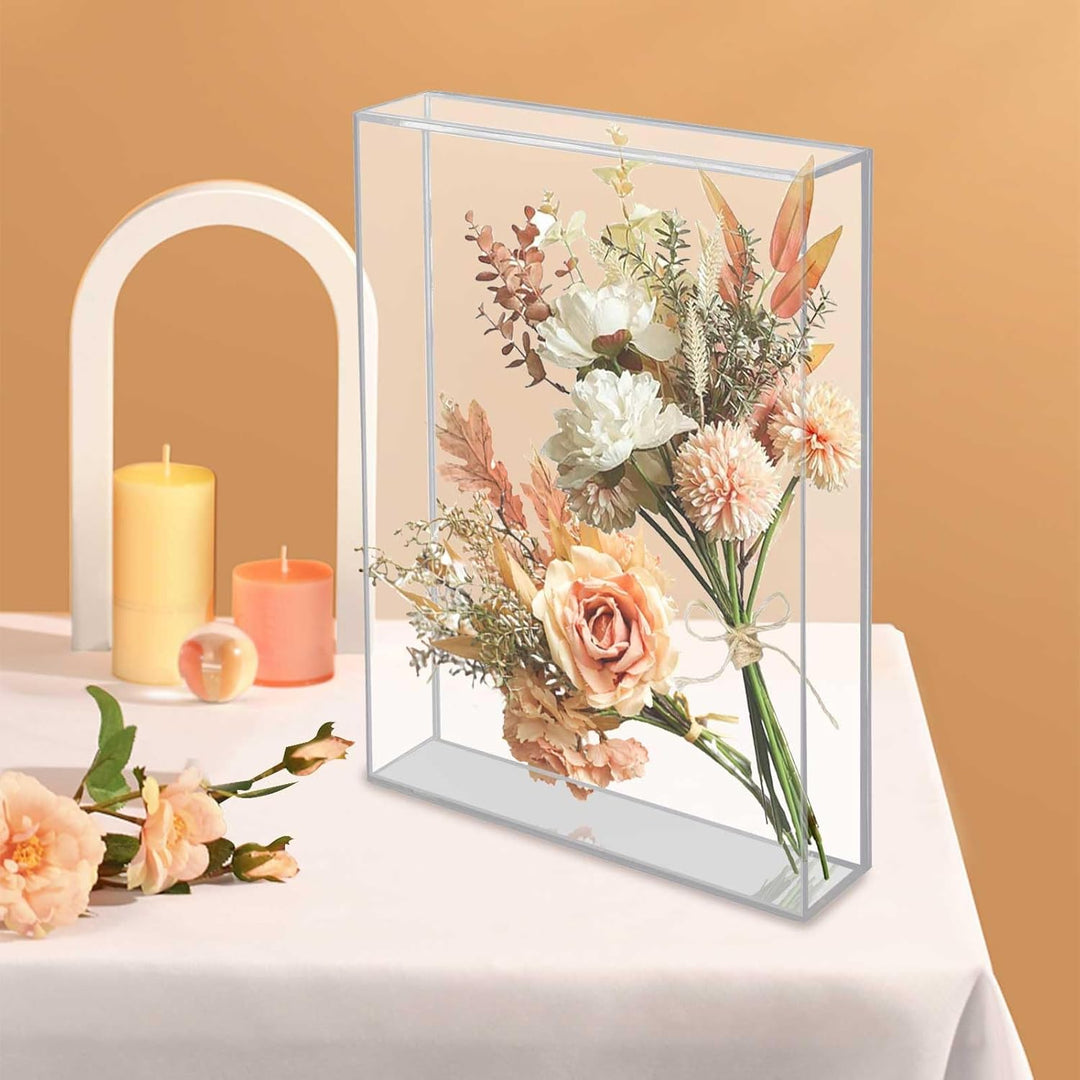 2er 3D Bilderrahmen Aus Acryl,3D Bilderrahmen Tiefer Objektrahmen, Transparenter Acryl-Fotorahmen fü
