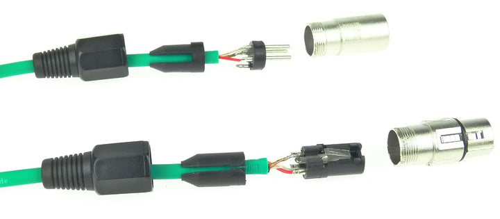 Paccs 10 Stück 5 m Mikrofonkabel Grün XLR Stecker male auf XLR Buchse female - Symmetrisch Audio Kab