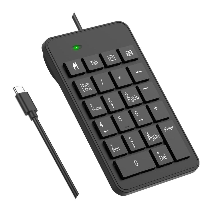 Kabelgebundener USB-C-Nummernblock, 23 Tasten, Typ-C-Ziffernblock, verbesserte Version der USB-Tasta