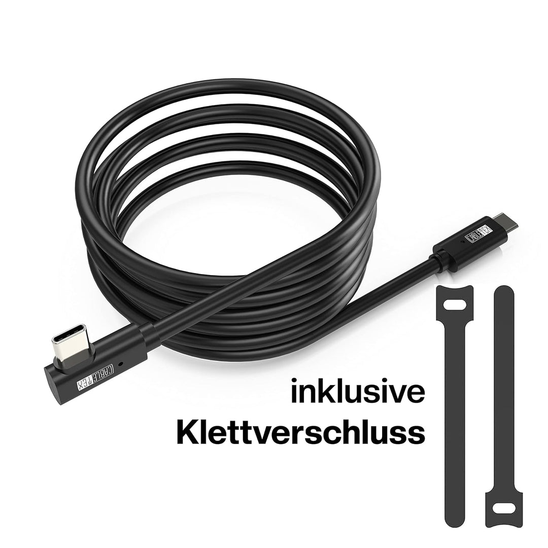 CABLETEX 5m Link Kabel für Meta Quest 3, Oculus Quest 2, PICO 4, PSVR2, Steam VR – USB 3.2 USB C Kab
