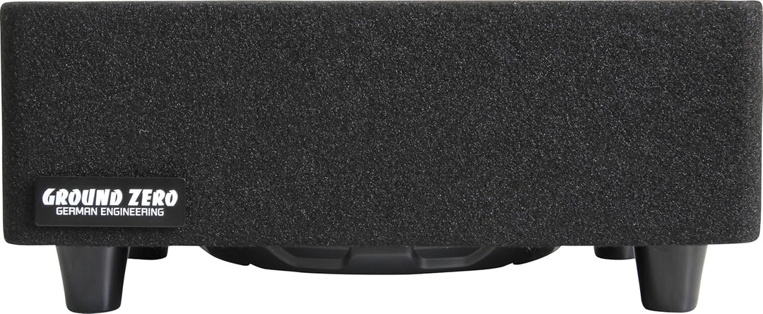 Ground Zero GZCS 20SUB-ACT Aktiv-Gehäusesubwoofer, 20cm, 250W RMS, 50-150Hz, Downfire, 9-16V, Holz