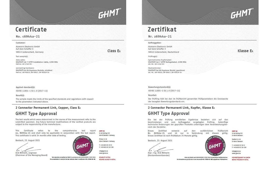 DIGITUS 500 m Cat 7 Netzwerkkabel - S-FTP (PiMF) Simplex - BauPVO Dca - LSZH Halogenfrei - 1200 MHz