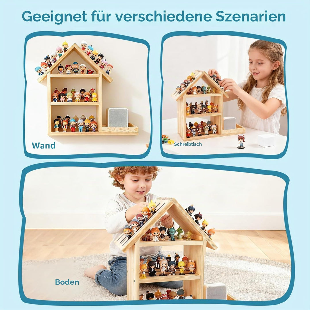 to-nie Regal Kinderzimmer Hausform für bis zu 85 to-nie - to-niebox Regal für to-nie Box und Figuren