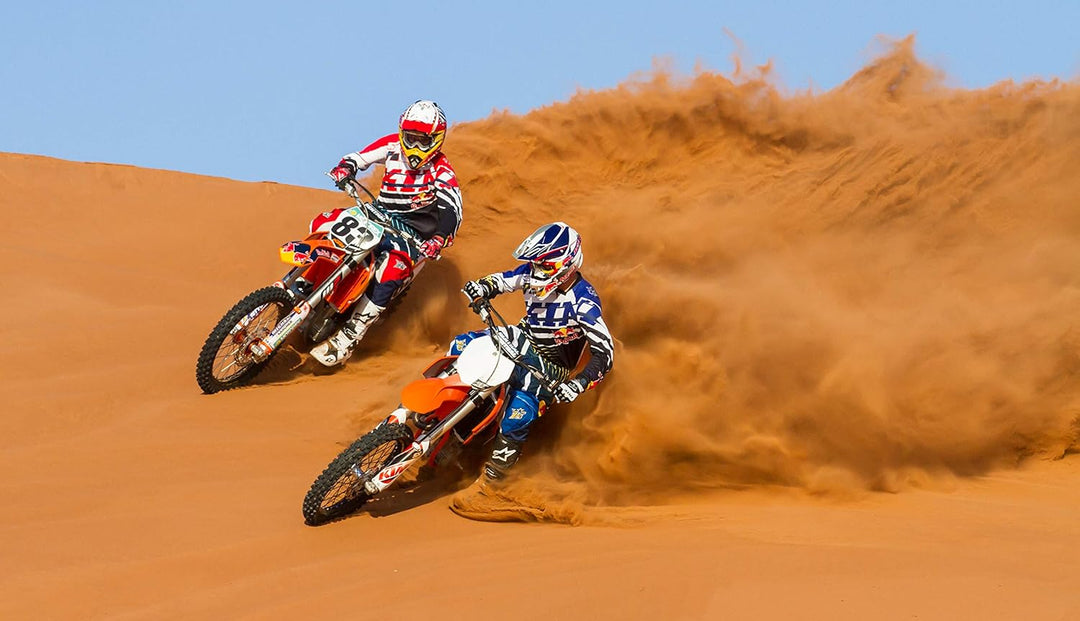 KINI Red Bull Revolution Gloves - Red/White - M – Motocross-Handschuhe für Herren, Motorsport, BMX H