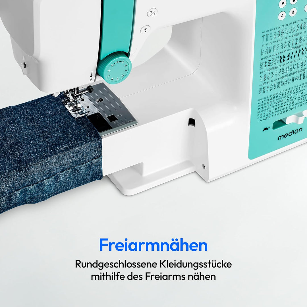 MEDION Digitale Nähmaschine SD36 (36 Watt, einstellbare Stichlänge und Stichbreite, 270 Stichmuster,