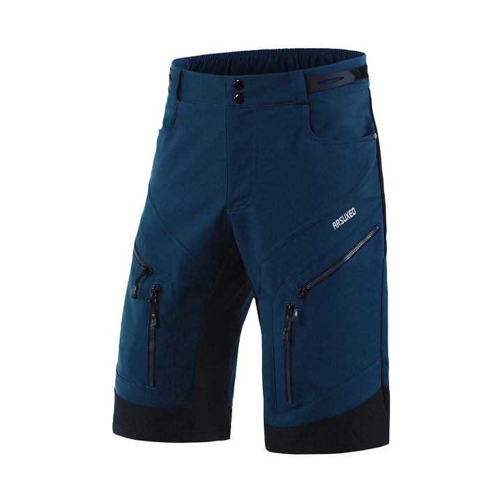 ARSUXEO Radhose Herren MTB Shorts ohne Polsterung Radfahren Shorts Klassisch Wasserdicht 1903 Dunkel