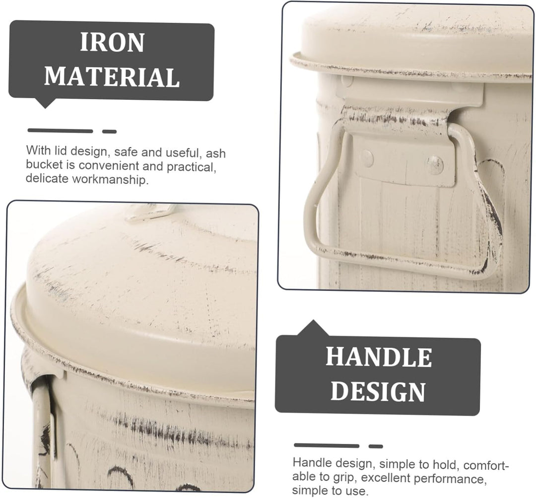 Garneck Stabiler Ascheeimer Aus Metall Mit Deckel Aufbewahrung Von Asche Für Den Hausgebrauch Für Ka