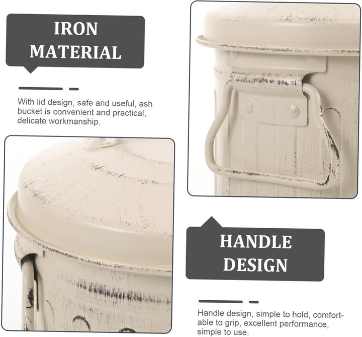 Garneck Stabiler Ascheeimer Aus Metall Mit Deckel Aufbewahrung Von Asche Für Den Hausgebrauch Für Ka