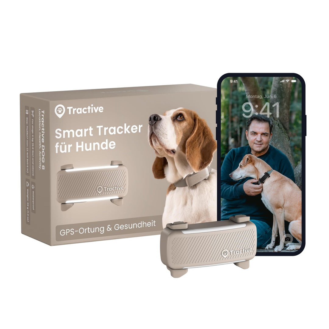 Tractive GPS Tracker Hund | 2025 Edition | Live-Ortung | Weglaufalarm | Aktivitätstracking | Gesundh