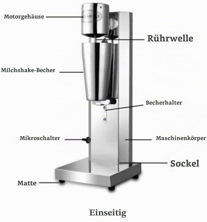 Drink Mixer Eiweiss Shaker Getränkemixer 650ml Elektrische Standmixer Milchshaker 180W Protein Smoot