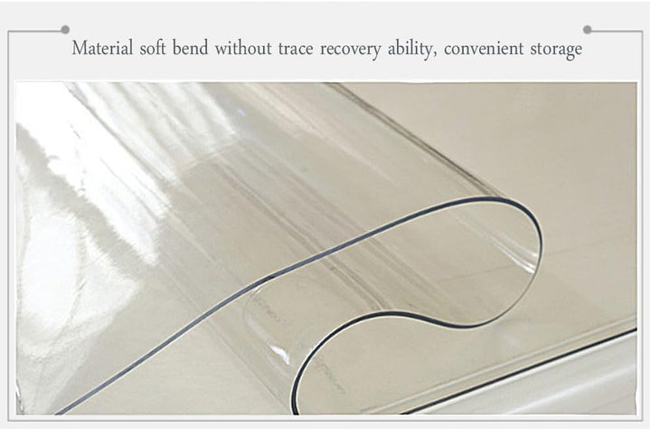 Ever Fairy Kunststoff Transparent Küche Esstisch Abdeckung Tischdecke Protector Stuhl Matte mit Lipp