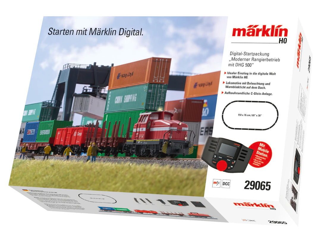 Märklin 29065 Digital-Startpackung Moderner Rangierbetrieb, Spur H0 Modelleisenbahn, viele Soundfunk