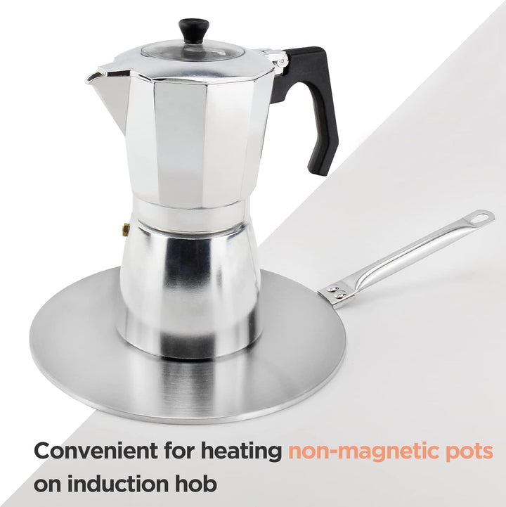 Induktion Adapterplatte Induktionsadapterplatte 24 cm Edelstahl für Espressokocher Kaffeekannen und