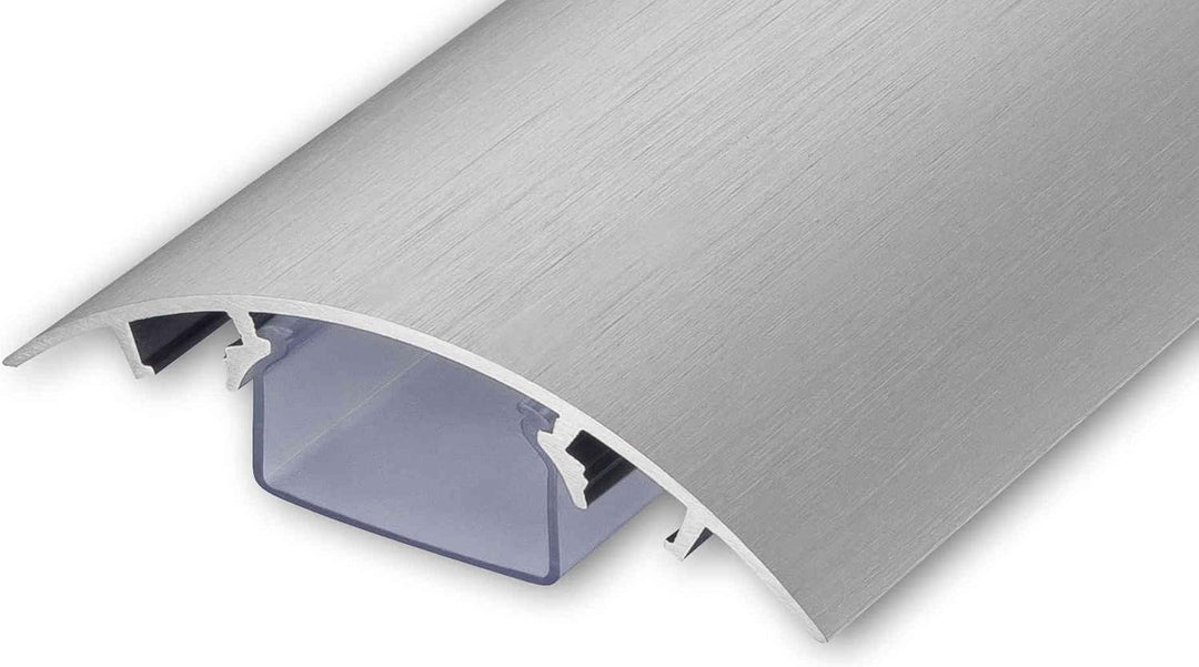 TV Design Aluminium Kabelkanal Edelstahl gebürstet Look in verschiedenen Längen von ALUNOVO (Länge: