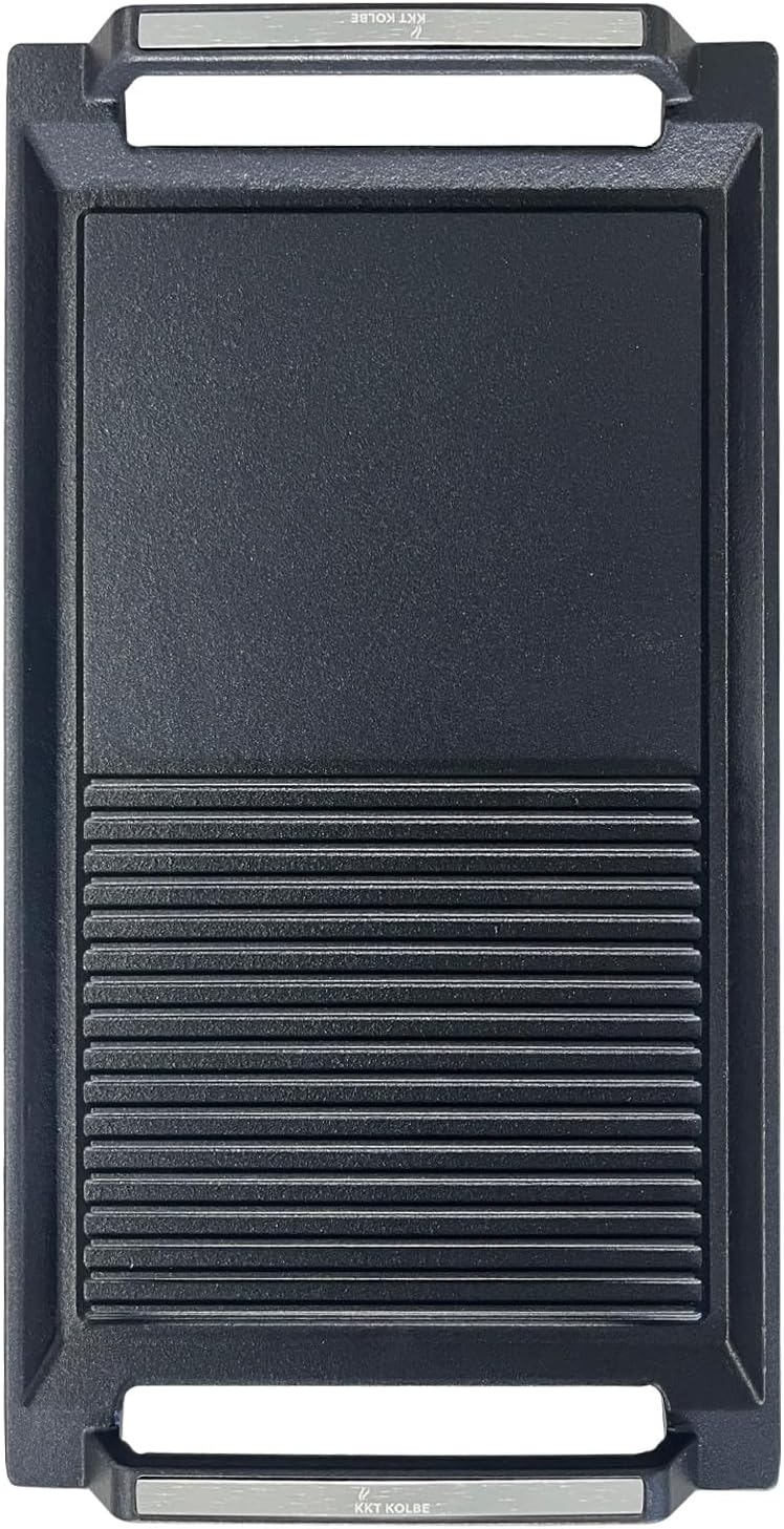KKT KOLBE Grillplatte Grillpfanne Induktion Aluguss Aluminium Grillwendeplatte Schwarz Zubehör für I