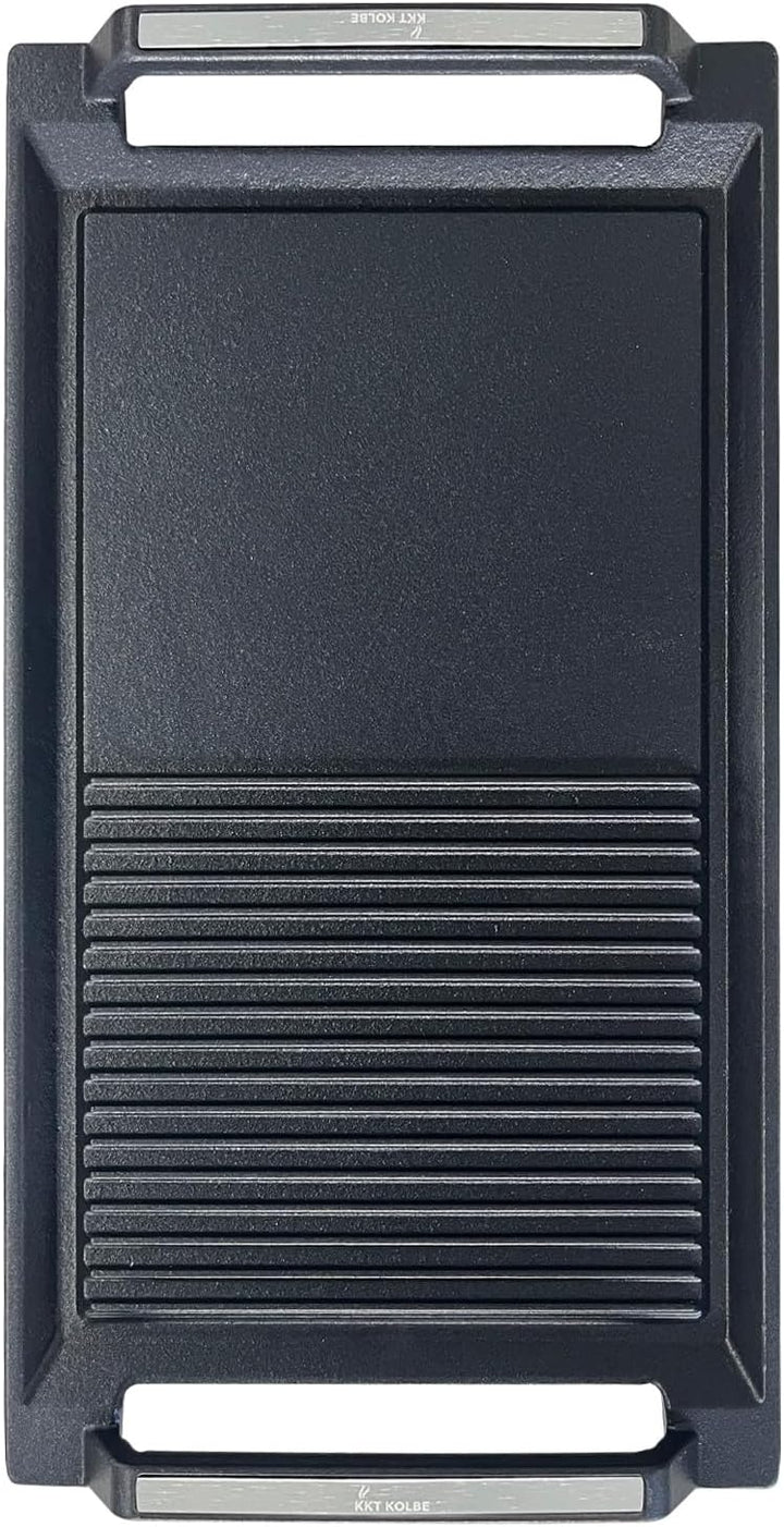 KKT KOLBE Grillplatte Grillpfanne Induktion Aluguss Aluminium Grillwendeplatte Schwarz Zubehör für I