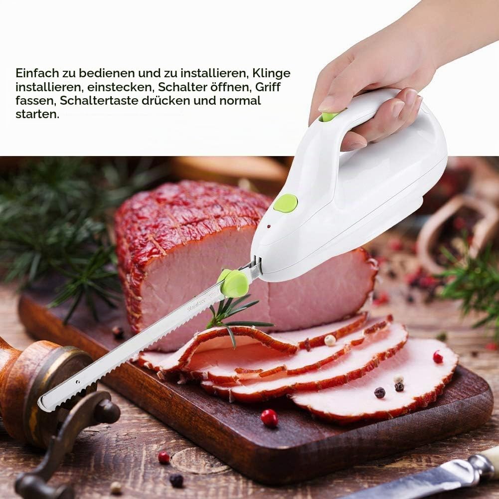 Elektrisches Brotmesser, Elektrisches Gefrorenes Fleischmesser mit Kraftvollem 110Watt Motor und Sic