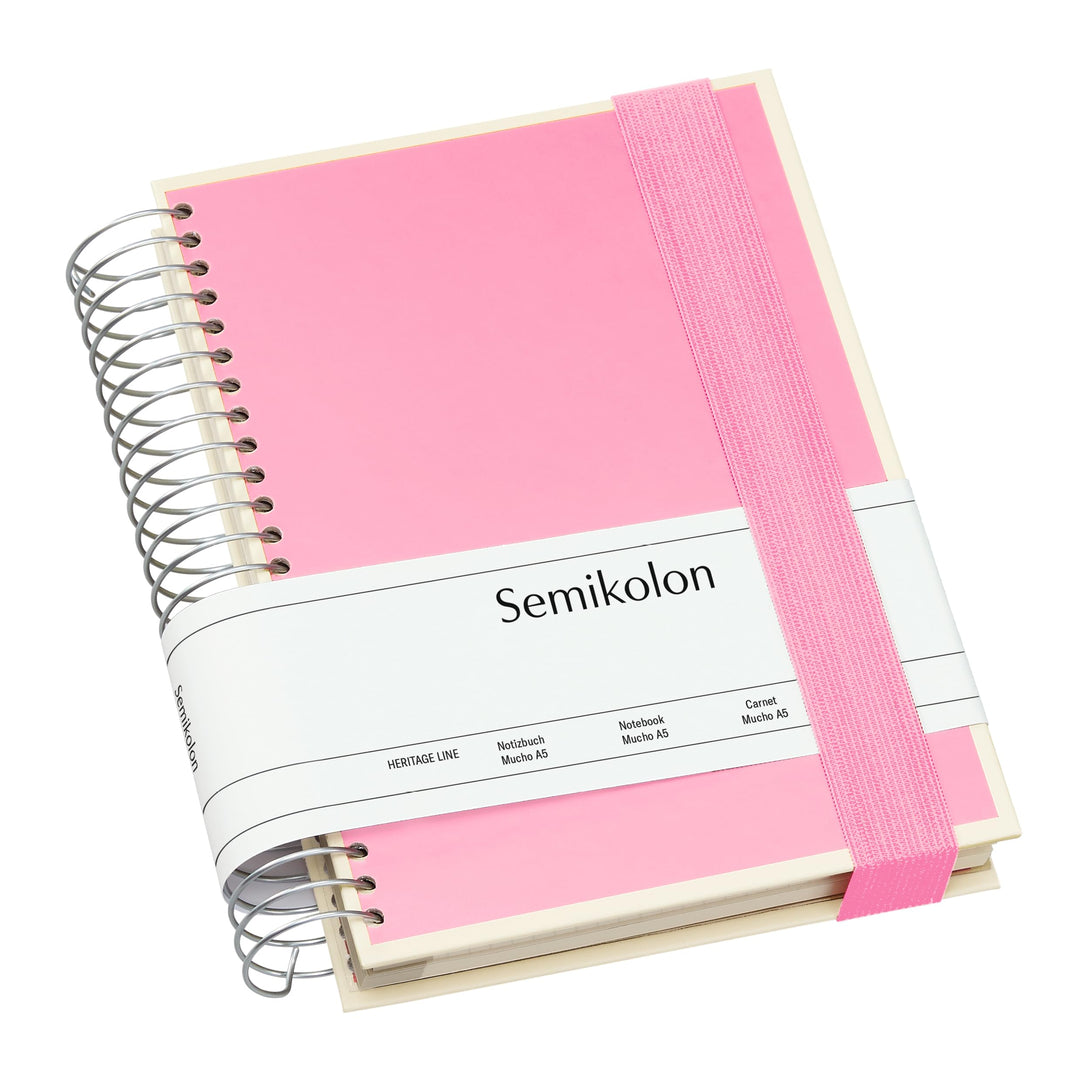 Semikolon 364096 Mucho Spiral-Notizbuch A5 15,7 x 21,7 cm - je 110 karierte, linierte, blanko Seiten