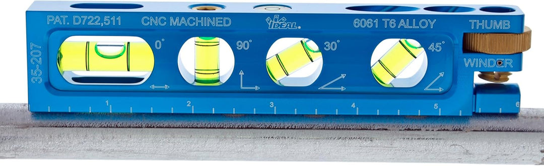 Ideal 35-207 15,2 cm Elektriker-Wasserwaage mit 4 Ampullen und magnetischer Backe