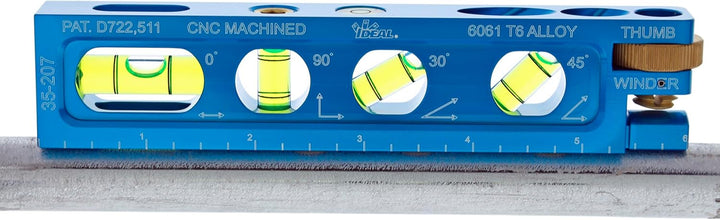 Ideal 35-207 15,2 cm Elektriker-Wasserwaage mit 4 Ampullen und magnetischer Backe