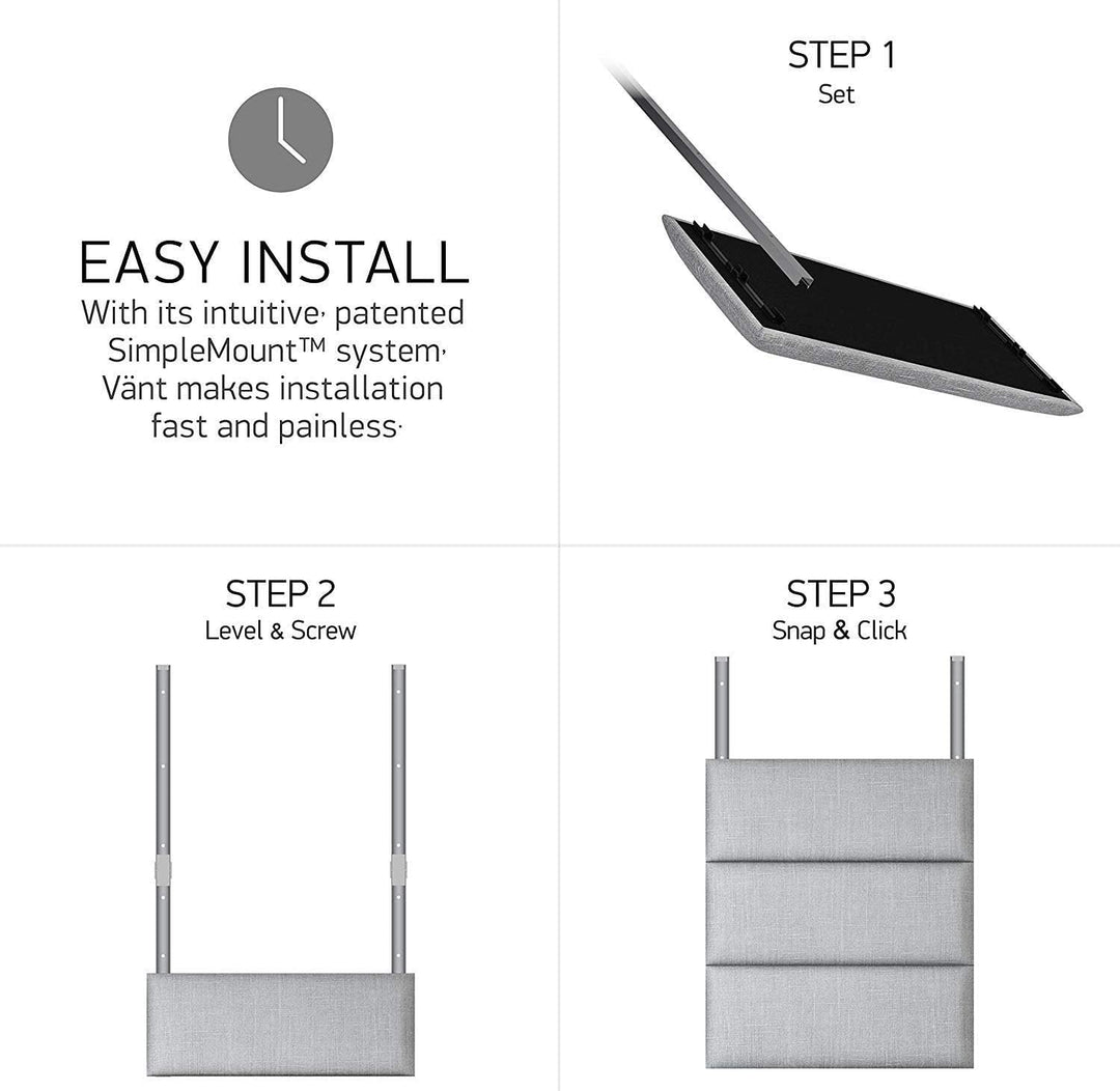 VANT Gepolsterte Kopfteile - Accent Wall Panels - 4er Pack - Einfach Passen - König und Zwilling Bet